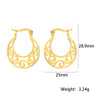 Stainless Steel Pentagram Hoop Earrings for Women Gothic Witchy Star Dangle Earrings Amulet Jewelry - Image 28