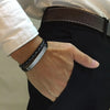 Multi Layer Leather Bracelets for Men Women Customizable Engraving Stainless Steel Personalized Bangle,Fathers Day Dad Gift - Image 2