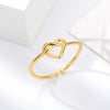 Stainless Steel Rings for Women Gold Color Couple Heart Ring Wedding Aesthetic Jewelry - Image 2