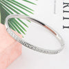Classic Inlay 18 Zircon Bangle For Women Stainless Steel Gold Color Bracelet Cuff Simple Feminina Jewelry - Image 3
