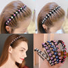 Non-Slip Rhinestone Hairbands Elastic Flower Pearl Women Hair Hoop Bands Headband Bezel Girls Hair Accessories Headdress - Image 5