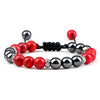 Hematite and Stone Bead Stretch Bracelet with 8 mm Beads in Multiple Colors - Image 8