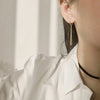 Silver Color Long Strip Hoop Earrings for Women French Gold Silver Waterdrop Earrings Jewelry - Image 3