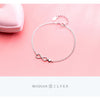 Modian Sterling Silver 925 Clasp Lobster Chain Bracelet For Women  Infinite Love Simple Silver Fine Jewelry Female Gift Pulsera