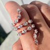Rose Gold Color with Water Drop Zircon Snake Shape Women Ring Delicate Anniversary Gift Stylish Opening Rings - Image 1