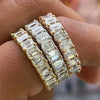 Micro Paved Square Cubic Zirconia Promise Love Rings for Women Engagement Wedding Jewelry Drop Ship Ring - Image 1
