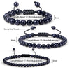 4 6 8mm Blue Sandstone Beads Bracelets Bangles for Women Men Handmade Stone Braided Bracelet Shining Wrist Jewelry - Image 6