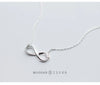 Modian New Silver 925 Romantic Infinite Love Pendant Necklace Pendant for Women Sterling Silver Chain Female Jewelry