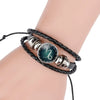 12 Zodiac Sign Glow in The Dark bracelet Bangle For Women Men Glass Constellations Charm Leather Rope Chains Jewelry - Image 2
