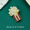 Vintage Palace Plant Flower Baroque Brooch Red Enamel Pearl Brooch Pin Woman Party Accessories - Image 9