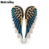 Classic Rhinestone Angel Wings Brooch Pins 3 Colors Sparkling Jewelry Gift Feather Brooches - Image 3