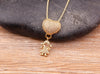 Family Pendant Necklace with Child Figure Combinations and Stone Accents - Image 45