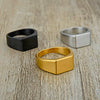 Valily 10MM Simple Signet Ring Stainless Steel Chunky Jewelry - Image 2