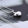 Small Puffed Heart Pendant Necklace on Snake Chain 40cm to 75cm - Image 5