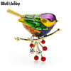 Multicolor Bird Brooch Pins Quality Enamel Ainmal Brooches Year Jewelry Gift Pyrrhula pyrrhula - Image 5