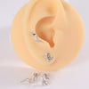 Surgical Steel Labret Stud with Cubic Zirconia Top for Lip Cartilage Helix and Conch 16G - Image 23