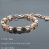 Women Girls Rose Gold Color Carving Wide Bracelets Toggle Lock Jewelry(No Box) - Image 8
