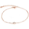 Cubic Zirconia Anklet Foot Jewelry Rose Gold Color Anklet Bracelet Leg Chain Stainless Steel Anklets Women Jewelry - Image 6