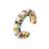 Colorful Rhinestone C-Shape Clip Earring without Piercing - Image 28