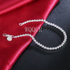 Silver Bracelet Silver Jewelry 4mm Buddha Bead Spherical Hollow Ball Bracelet Three-color Choice - Image 4