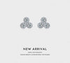 Modian 100% 925 Sterling Silver Simple Round Sparkling Clear CZ Tiny Small Stud Earrings For Women Wedding Jewelry Gift Brincos