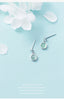 Modian 100% Real 925 Sterling Silver Round Green Opal Crystal Stud Earrings for Women Wedding Statement Jewelry Boucles