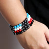 Hematite and Stone Bead Stretch Bracelet with 8 mm Beads in Multiple Colors - Image 40