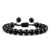 Black Bead Bracelet with 4 mm 6 mm or 8 mm Beads and Adjustable Fit - Image 9