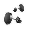 Small Black Punk Stud Earrings For Women Men Boy Zircon Geometry Stainless Steel Jewelry Accessories Earrings - Image 24