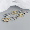 Oval Crystal Hoop Earrings in Multiple Color Combinations - Image 21