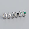 Oval Crystal Hoop Earrings in Multiple Color Combinations - Image 6