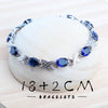 Bridal Silver Jewelry Sets Blue Zirconia Ladies Costume Pendant Wedding Necklace Set For Women Stone Earrings Bracelets Ring - Image 2