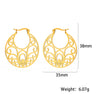 Stainless Steel Pentagram Hoop Earrings for Women Gothic Witchy Star Dangle Earrings Amulet Jewelry - Image 26