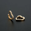Silver Color Hoop Earrings for Women Charm Simple Heart Zircon Earrings Wedding Jewelry Gift Accessories - Image 7
