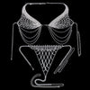 Stonefans Tassel Underwear Rhinestone Bra Chain Harness for Women Sexy Crystal Bikini Bra and Thong Sets Body Jewelry
