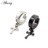 2pc Punk Stainless Steel Heart Star Cross Dangle Ear Clip Cuff Circle Earrings For Men Women No Pierced Fake Ear Jewelry - Image 6