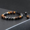 Hematite and Stone Bead Stretch Bracelet with 8 mm Beads in Multiple Colors - Image 2