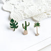 Cartoon Plant Brooches Coconut Tree Monstera Cactus Leaf Enamel Lapel Pins Badge For Jackets Backpack Jewelry Gifts for Friends - Image 2