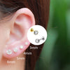Stainless Steel 16G Cartilage Stud Earrings with 3 mm to 6 mm Stone Options - Image 6