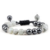 Hematite and Stone Bead Stretch Bracelet with 8 mm Beads in Multiple Colors - Image 20