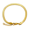 Women Men Stainless Steel Width 3/4mm Gold Color Flat Snake Chain Bracelet Extender 3cm Ladies Jewelry Party Gifts - Image 1