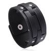 Leather Wide Cuff Bangles Punk Vintage Three Layers Wide Black Brown Men Jewelry Bracelets - Image 15