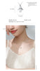 MODIAN Link Chain Necklace for Women Pure 925 Sterling Silver Dazzling Zircon Hearts Cute Robot Pendant Necklace Fine Jewelry