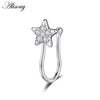 1pc Zirconia Fake Piercing Clip Nose Ring Body Jewelry for Women Ear Cuffs Heart Cross Star Leaf Flowers Clip Nose Rings - Image 23