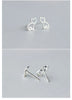 Modian Cute Real 925 Sterling Silver Tiny Cat Animal Stud Earrings For Women Sterling Silver S925 Party Jewelry Bijoux