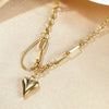 European and American Sweet Peach Heart Pendant Stainless Steel Choker Necklace For Women Korean Girl's Sexy Clavicle Chain - Image 5