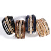 Crystal Snake Skin Leather Bracelets for Women Bohemian Multilayer Charm Bracelet Bangles Female Party Jewelry - Image 4