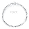 Silver Bracelet Silver Jewelry 4mm Buddha Bead Spherical Hollow Ball Bracelet Three-color Choice - Image 1