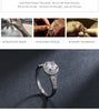 Modian Real 925 Sterling Silver Rings For Women Round Classic Ten Hearts Zircon Ring Romantic Wedding Statement Jewelry With Box