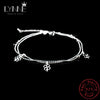 Silver Double Layer Small Ball Chain Anklet Lucky Clover Pendant Anklets Bracelet For Women Jewelry - Image 1